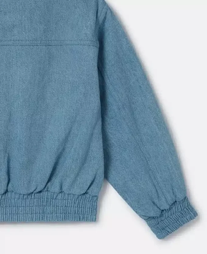 Jeansjacke mit Stickerei