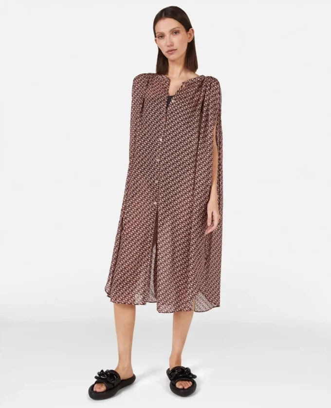 Kaftan mit S-Wellen-Print