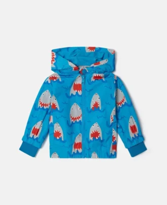 Kapuzenjacke mit Hai-Print