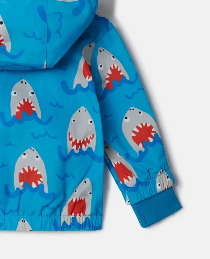Kapuzenjacke mit Hai-Print