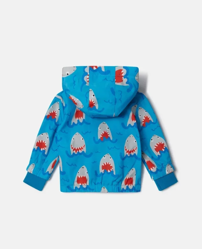 Kapuzenjacke mit Hai-Print