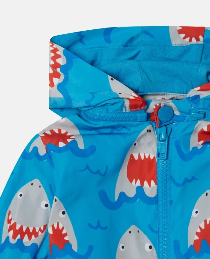 Kapuzenjacke mit Hai-Print