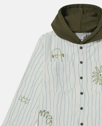 Kapuzenjacke mit Skateboard-Print