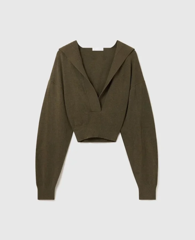 Kapuzenpullover mit langen Ärmeln und verkürztem Schnitt