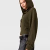Kapuzenpullover mit langen Ärmeln und verkürztem Schnitt