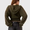 Kapuzenpullover mit langen Ärmeln und verkürztem Schnitt