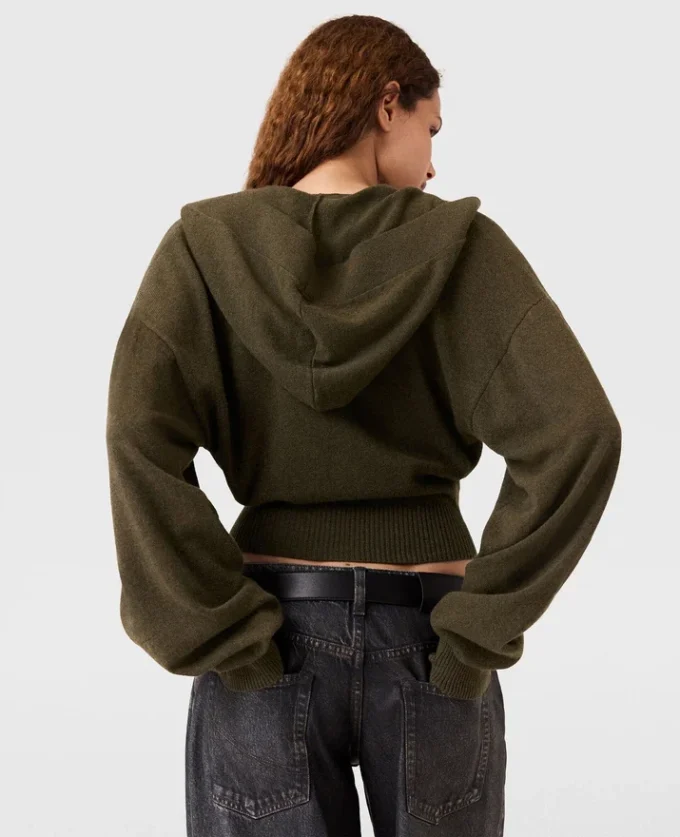Kapuzenpullover mit langen Ärmeln und verkürztem Schnitt