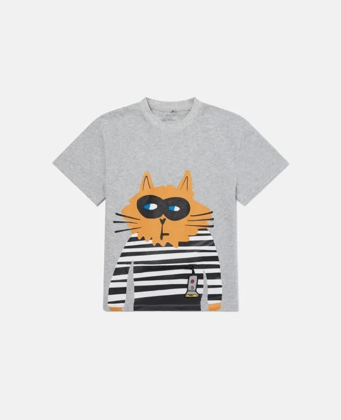 Katzen-Grafik-T-Shirt