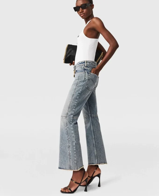 Kick-Flare-Jeans in Vintage-Waschung