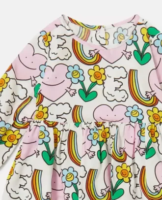 Kleid mit „Earth Friends“-Print und Bloomers-Set
