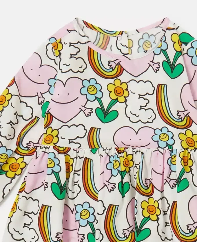 Kleid mit „Earth Friends“-Print und Bloomers-Set