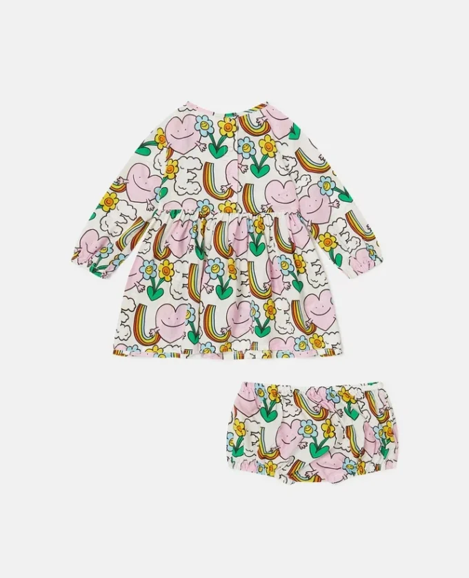 Kleid mit „Earth Friends“-Print und Bloomers-Set