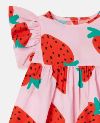 Kleid mit Erdbeerprint und Bloomers-Set