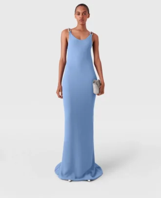 Kleid mit Kristallketten-Trägern