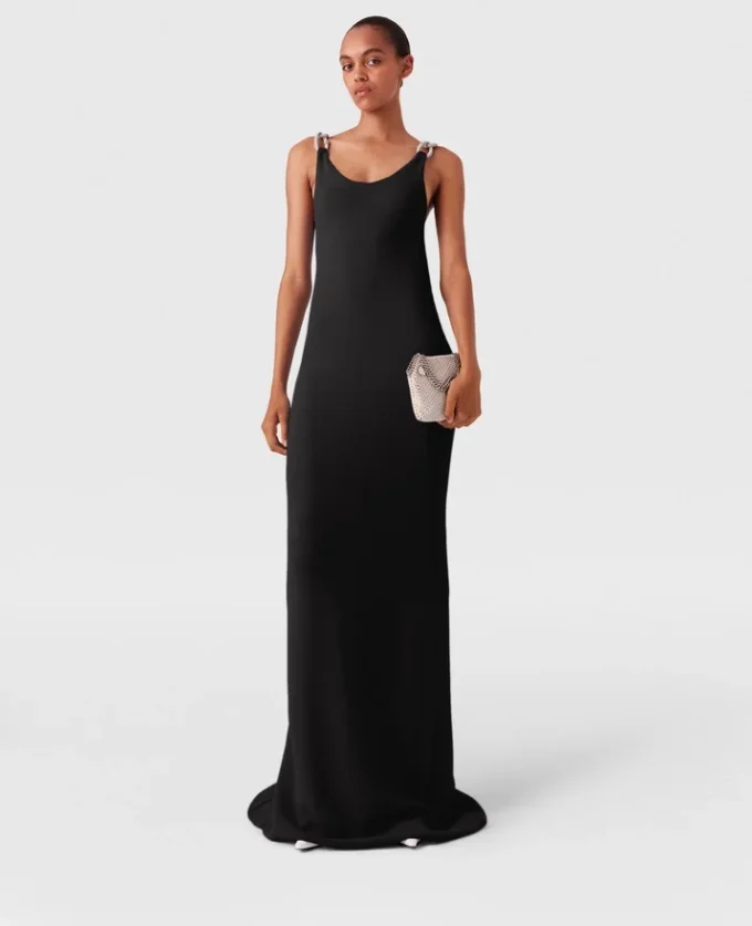 Kleid mit Kristallketten-Trägern