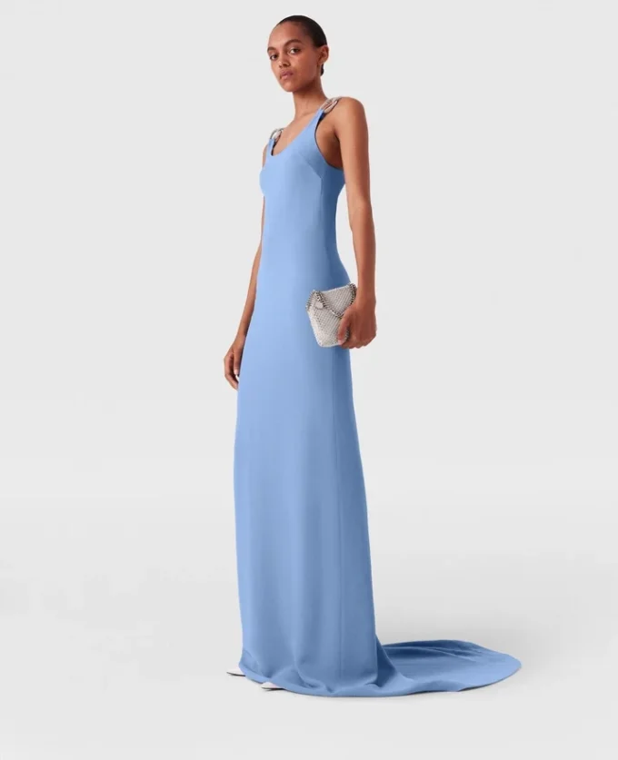 Kleid mit Kristallketten-Trägern