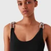 Kleid mit Kristallketten-Trägern