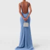 Kleid mit Kristallketten-Trägern