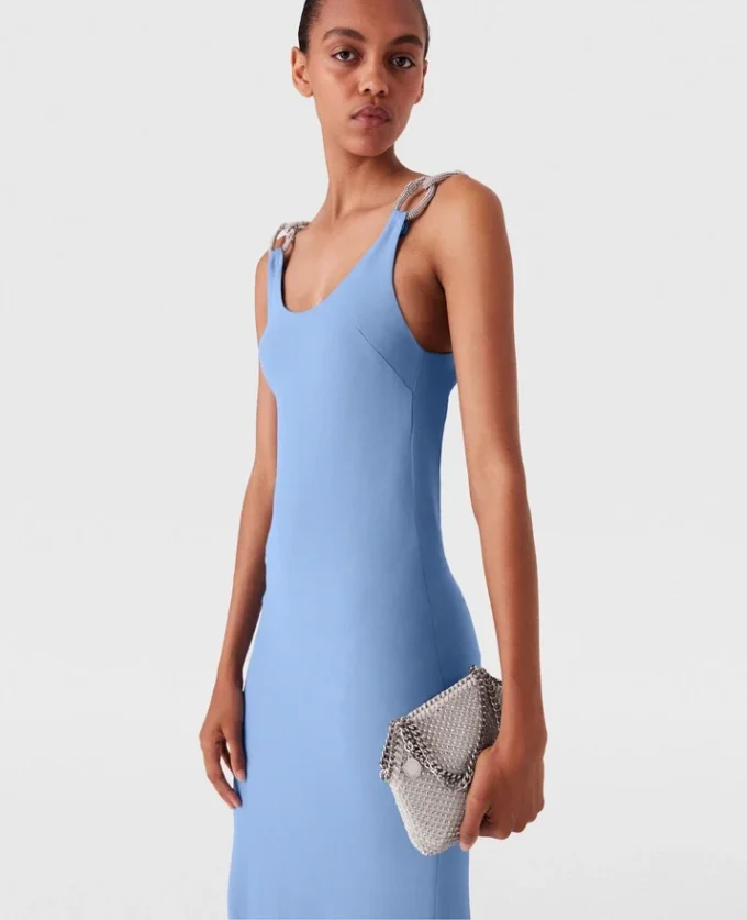 Kleid mit Kristallketten-Trägern
