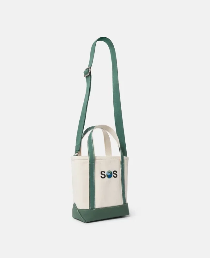 Kleine Tasche mit SOS-Stickerei