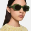 Klobige ovale Sonnenbrille