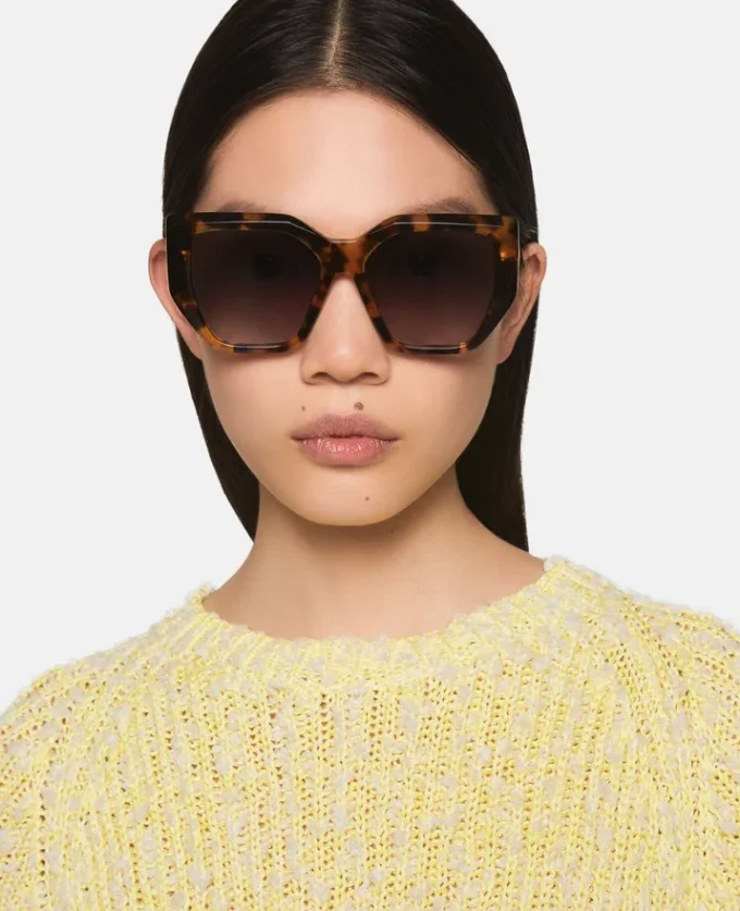Klobige quadratische Cat-Eye-Sonnenbrille
