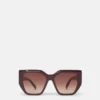 Klobige quadratische Cat-Eye-Sonnenbrille