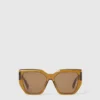 Klobige quadratische Cat-Eye-Sonnenbrille