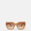 Klobige quadratische Cat-Eye-Sonnenbrille