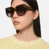 Klobige quadratische Cat-Eye-Sonnenbrille