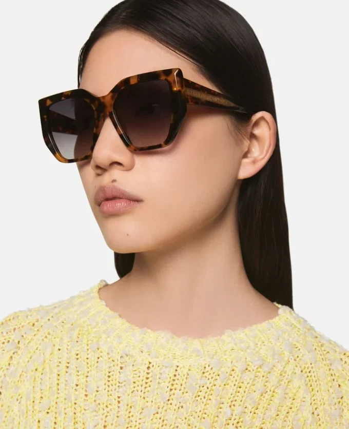 Klobige quadratische Cat-Eye-Sonnenbrille