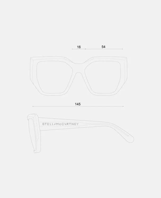 Klobige quadratische Cat-Eye-Sonnenbrille