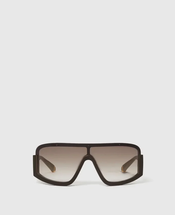 Klobige Sonnenbrille mit geradem Rand