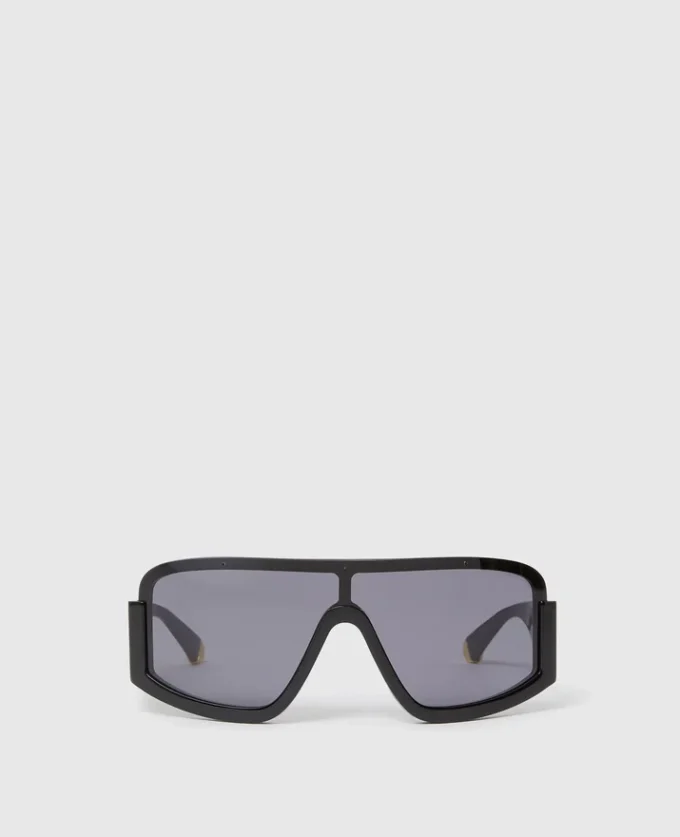 Klobige Sonnenbrille mit geradem Rand