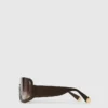 Klobige Sonnenbrille mit geradem Rand