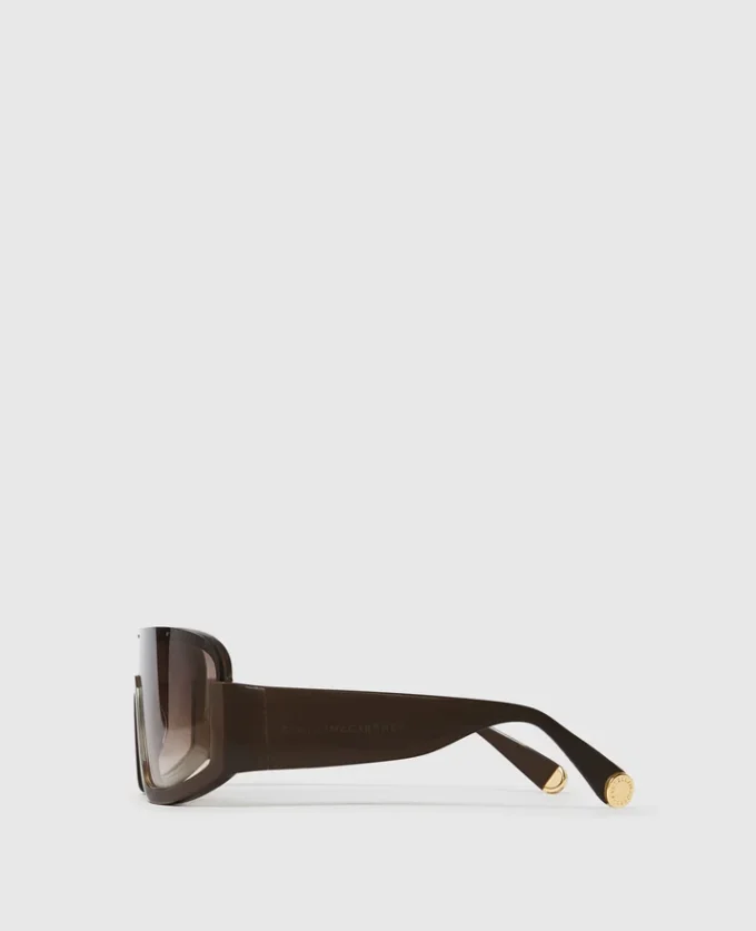 Klobige Sonnenbrille mit geradem Rand
