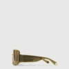 Klobige Sonnenbrille mit geradem Rand