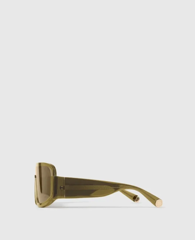 Klobige Sonnenbrille mit geradem Rand