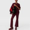 Kompakte Strickhose mit ausgestelltem Bein