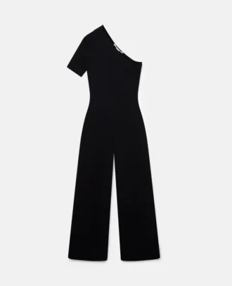 Kompakter Strick-Jumpsuit mit einem Träger