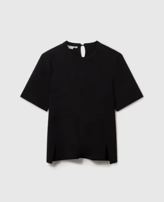 Kompaktes Kurzarm-T-Shirt aus Strick