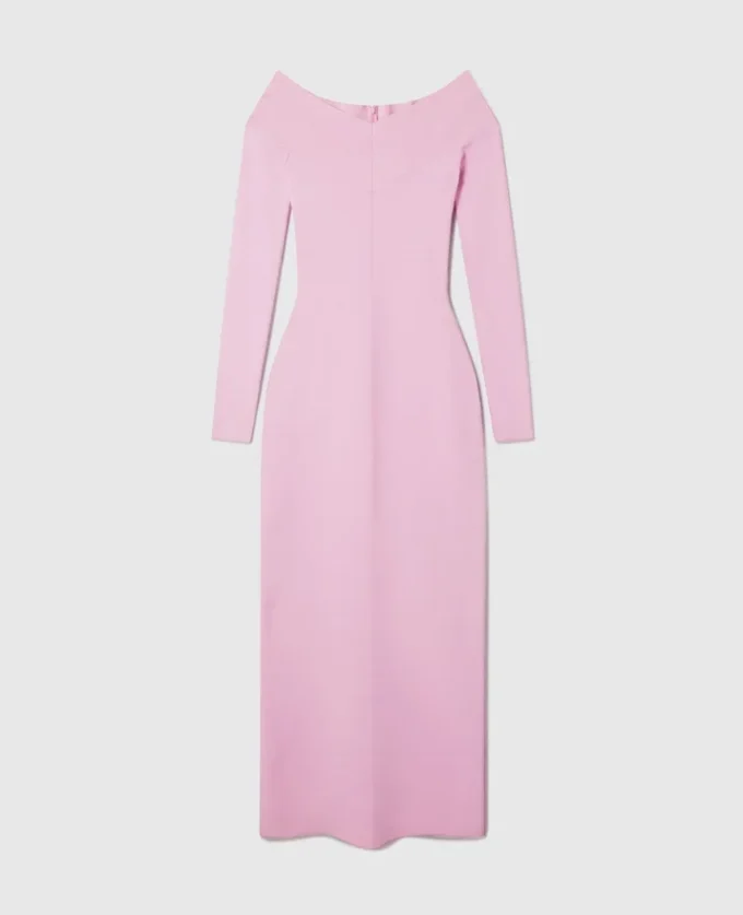 Kompaktes Strickkleid mit langen Ärmeln