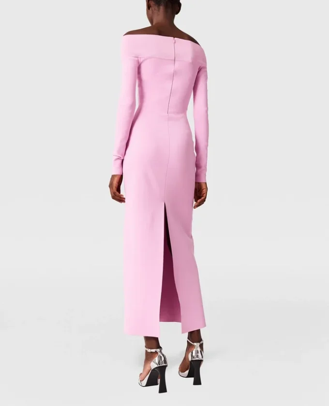 Kompaktes Strickkleid mit langen Ärmeln