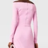 Kompaktes Strickkleid mit langen Ärmeln