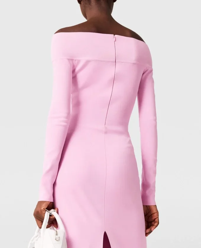 Kompaktes Strickkleid mit langen Ärmeln