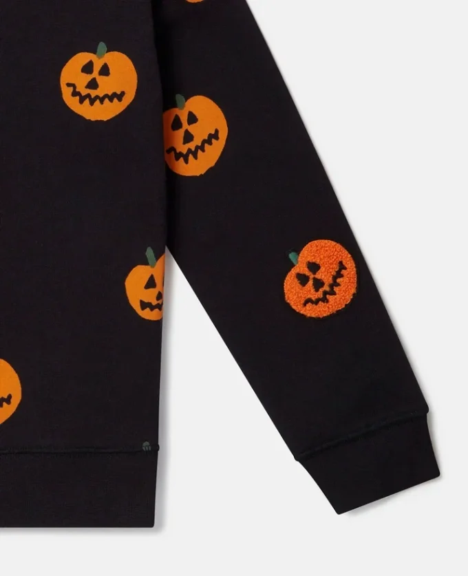 Kürbis-Fleece-Sweatshirt