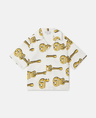 Kurzarmhemd mit Gitarrenprint