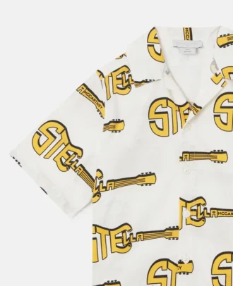 Kurzarmhemd mit Gitarrenprint