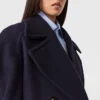 Kurze Peacoat-Jacke mit Bindegürtel