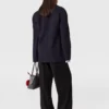 Kurze Peacoat-Jacke mit Bindegürtel